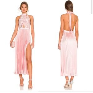 L’idee Halter Pleated Dress